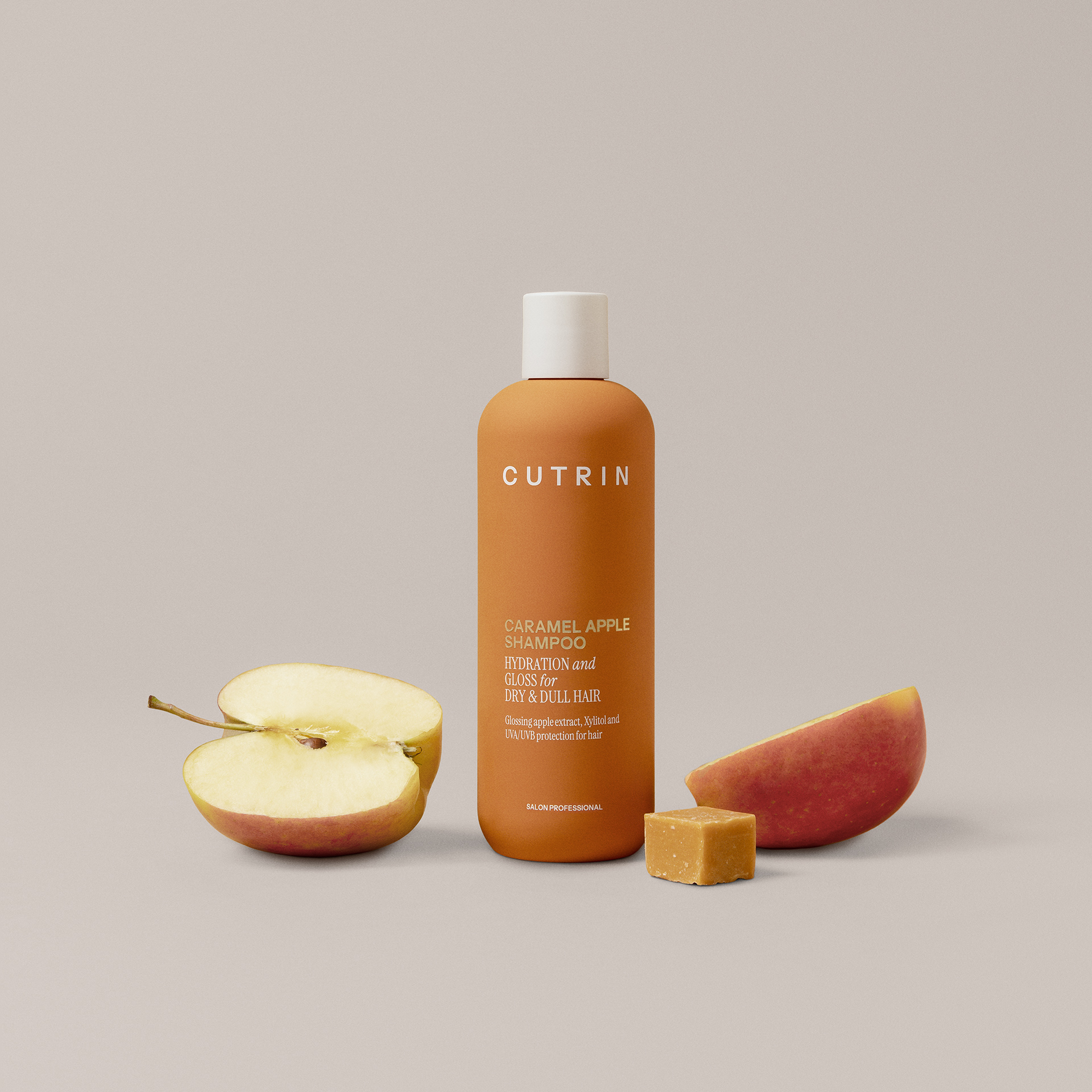 Caramel Apple shampoo with fresh apple elements