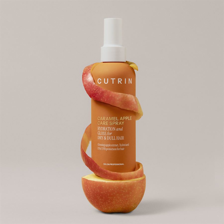 Caramel Apple care spray with apple peel detail
